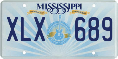 MS license plate XLX689