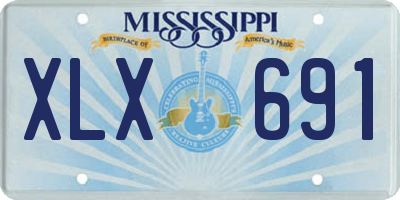 MS license plate XLX691