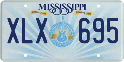 MS license plate XLX695