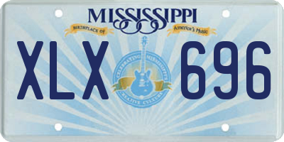 MS license plate XLX696
