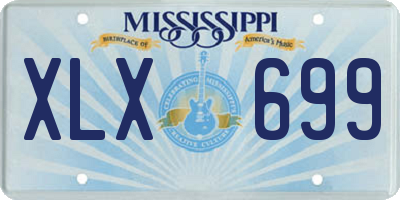MS license plate XLX699