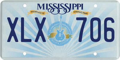 MS license plate XLX706