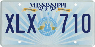 MS license plate XLX710