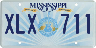 MS license plate XLX711