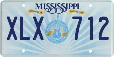 MS license plate XLX712