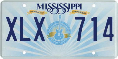 MS license plate XLX714