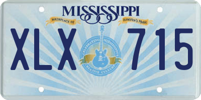MS license plate XLX715