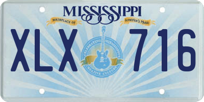 MS license plate XLX716