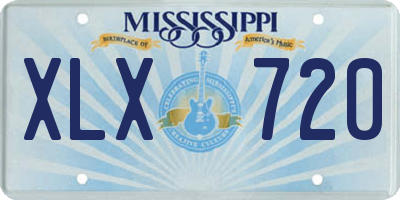 MS license plate XLX720