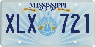 MS license plate XLX721