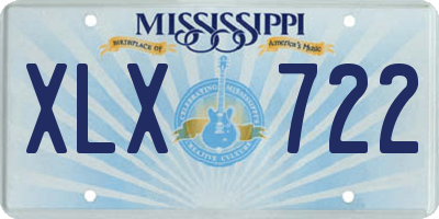 MS license plate XLX722