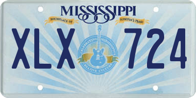 MS license plate XLX724