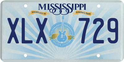 MS license plate XLX729