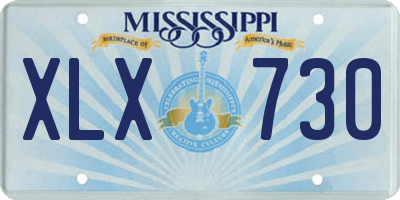 MS license plate XLX730