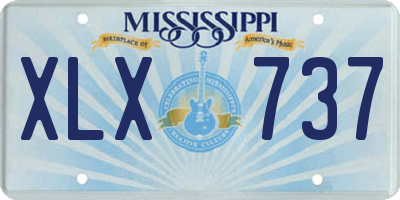 MS license plate XLX737