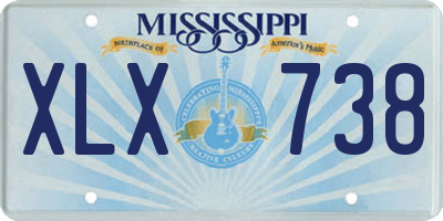 MS license plate XLX738