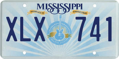 MS license plate XLX741