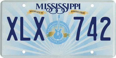 MS license plate XLX742