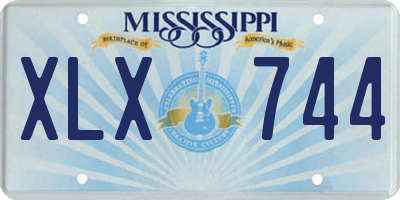 MS license plate XLX744