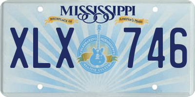 MS license plate XLX746
