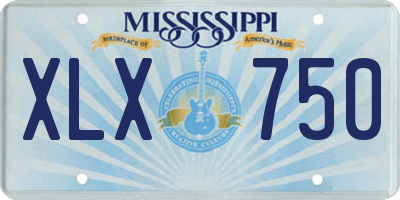MS license plate XLX750