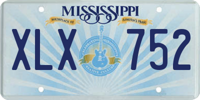 MS license plate XLX752