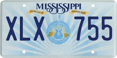 MS license plate XLX755