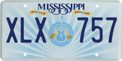 MS license plate XLX757