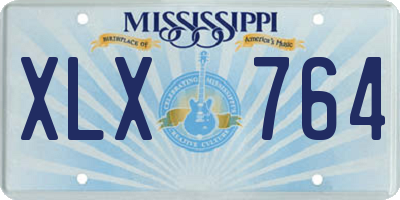 MS license plate XLX764
