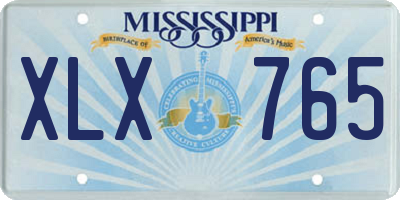 MS license plate XLX765