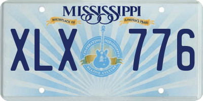 MS license plate XLX776