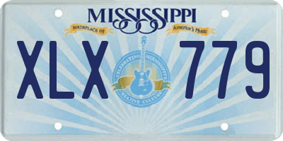 MS license plate XLX779