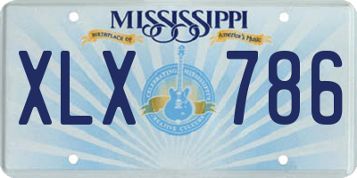 MS license plate XLX786