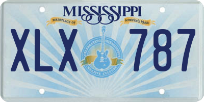 MS license plate XLX787