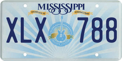 MS license plate XLX788
