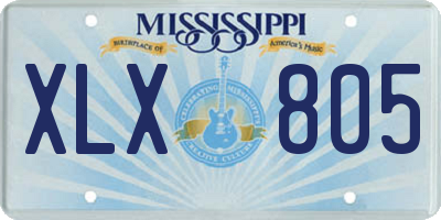 MS license plate XLX805