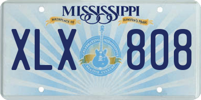 MS license plate XLX808