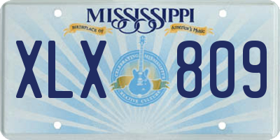 MS license plate XLX809