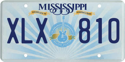 MS license plate XLX810