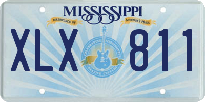 MS license plate XLX811