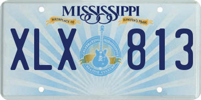 MS license plate XLX813