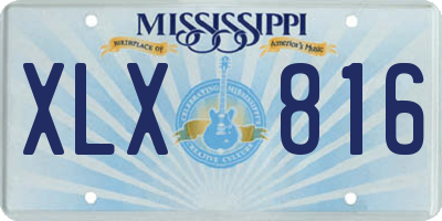 MS license plate XLX816