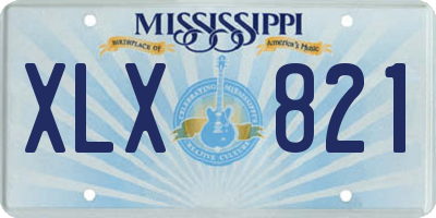 MS license plate XLX821