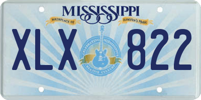 MS license plate XLX822