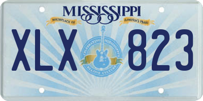 MS license plate XLX823