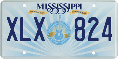 MS license plate XLX824