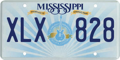 MS license plate XLX828