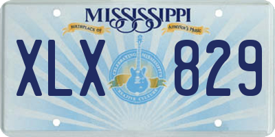 MS license plate XLX829