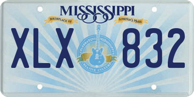 MS license plate XLX832