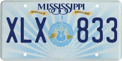 MS license plate XLX833